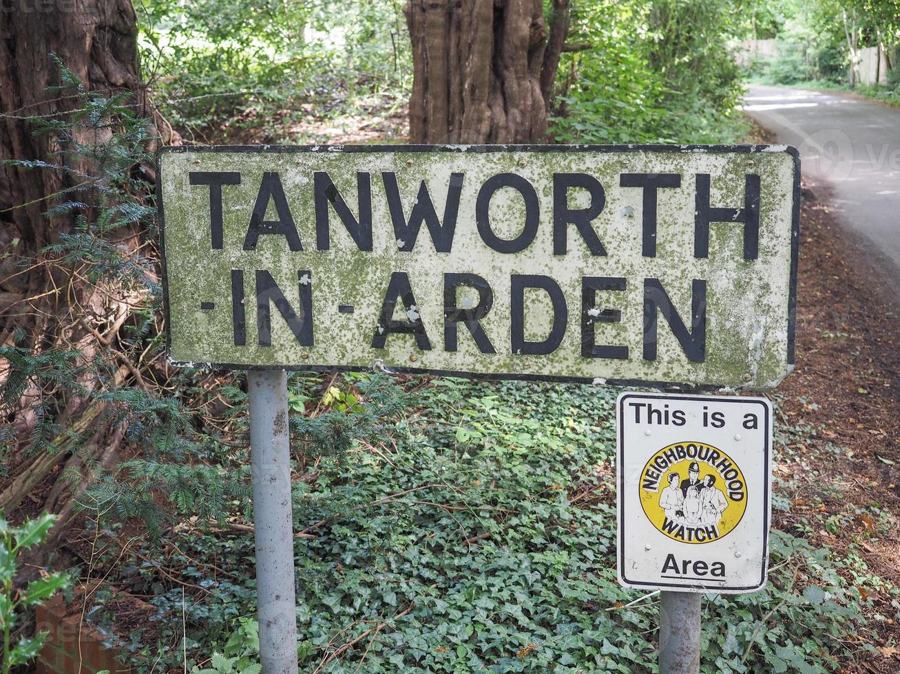 tanworth à arden signe photo