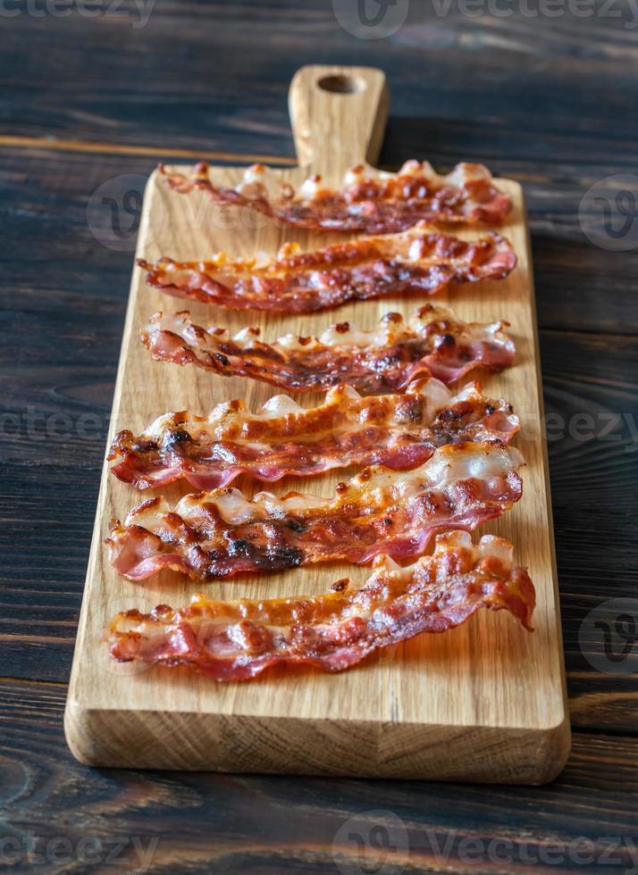 tranches de bacon frit photo