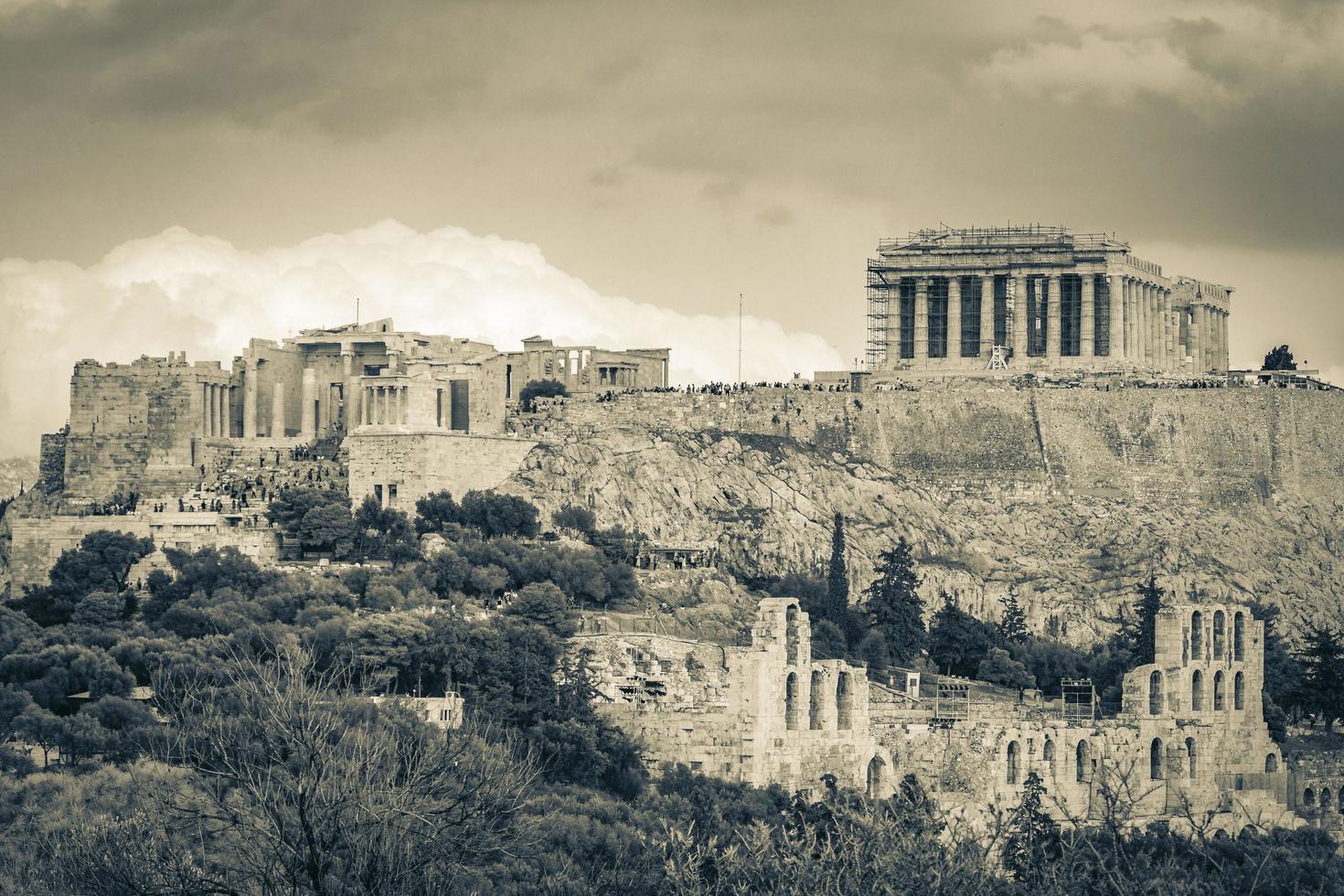 athènes grèce 04. octobre 2018 acropole d'athènes ruines parthénon grèces capitale athènes en grèce. photo