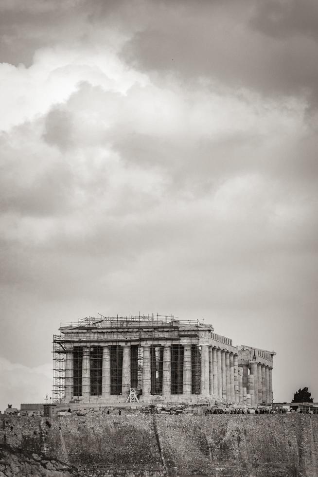 athènes grèce 04. octobre 2018 acropole d'athènes ruines parthénon grèces capitale athènes en grèce. photo