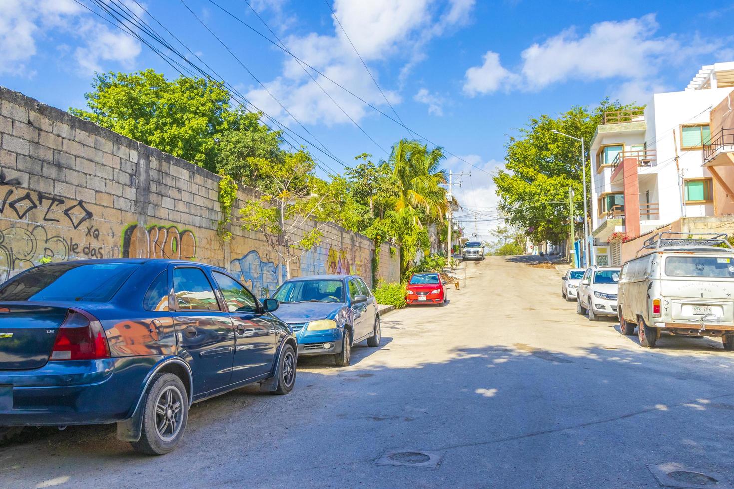 playa del carmen mexique 02. février 2022 rue typique et paysage urbain de playa del carmen mexique. photo