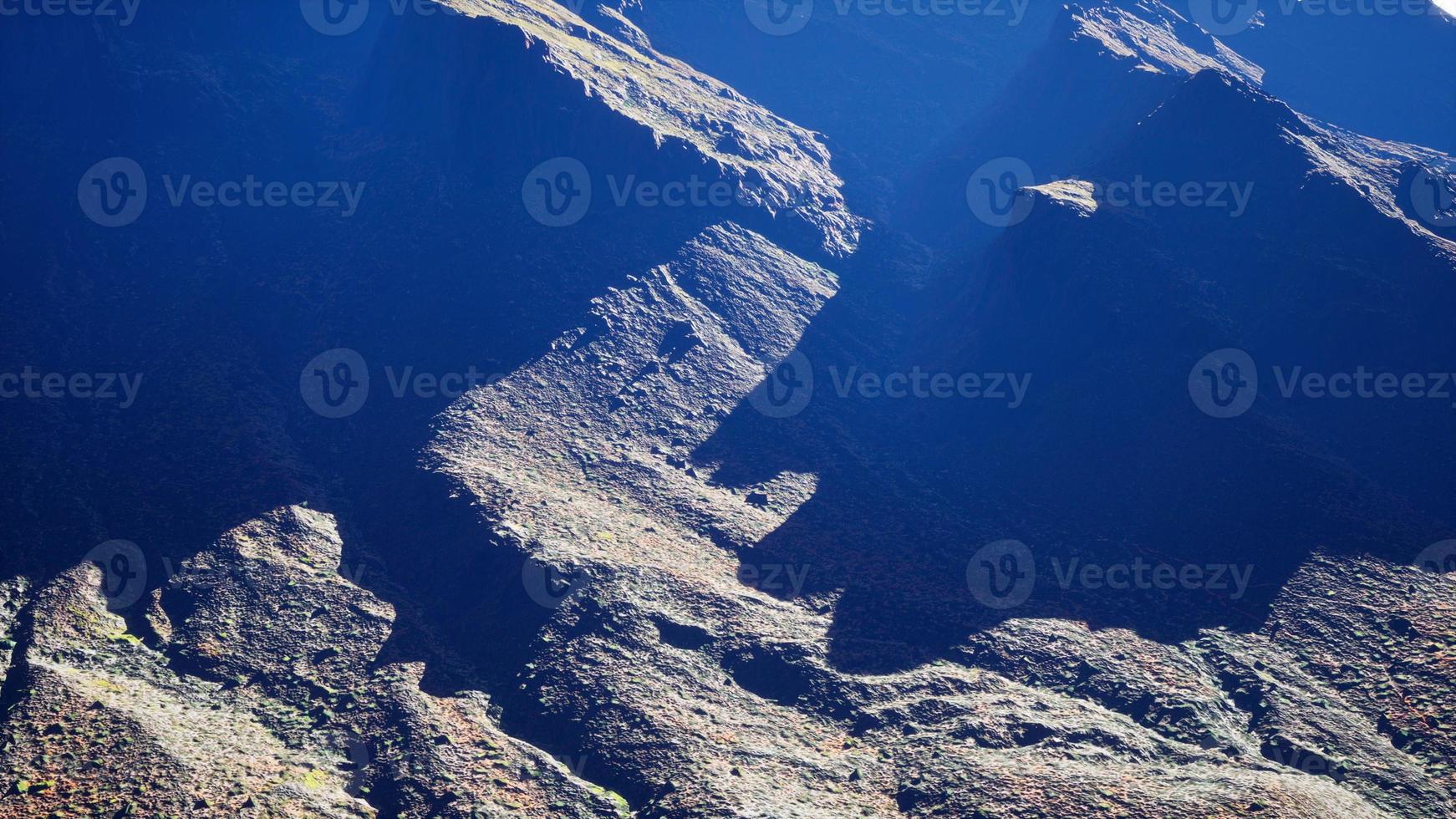panorama du paysage aérien des montagnes rocheuses photo