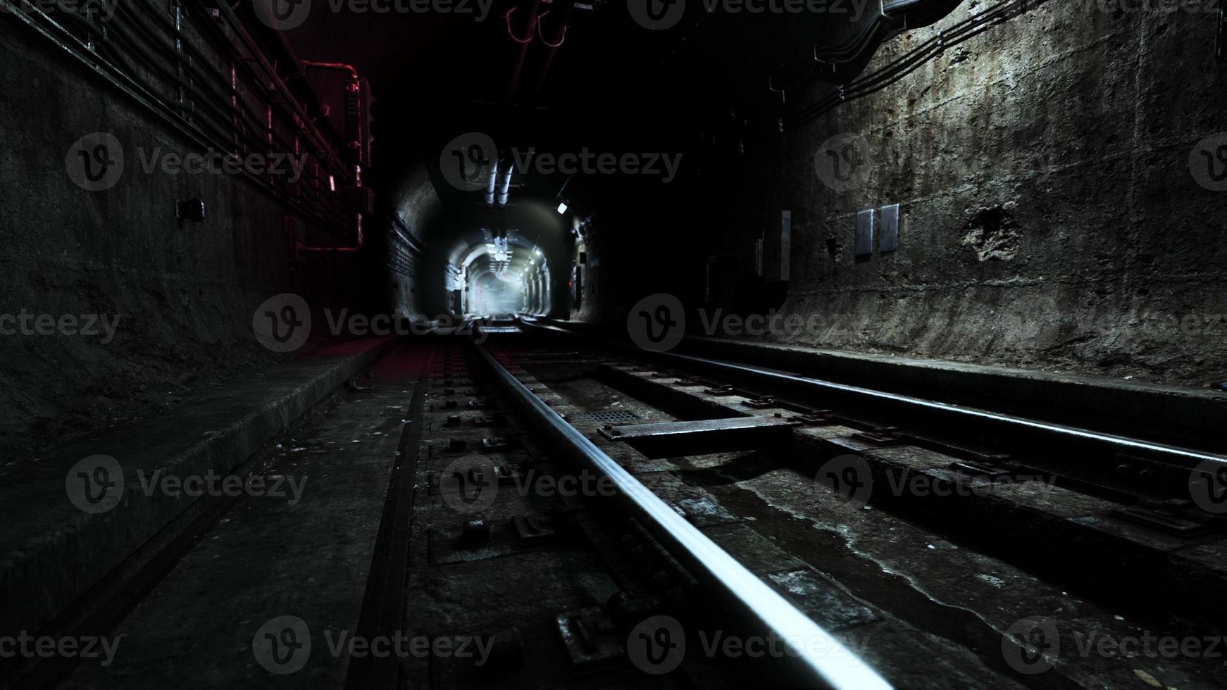 tunnel de métro profond en construction photo