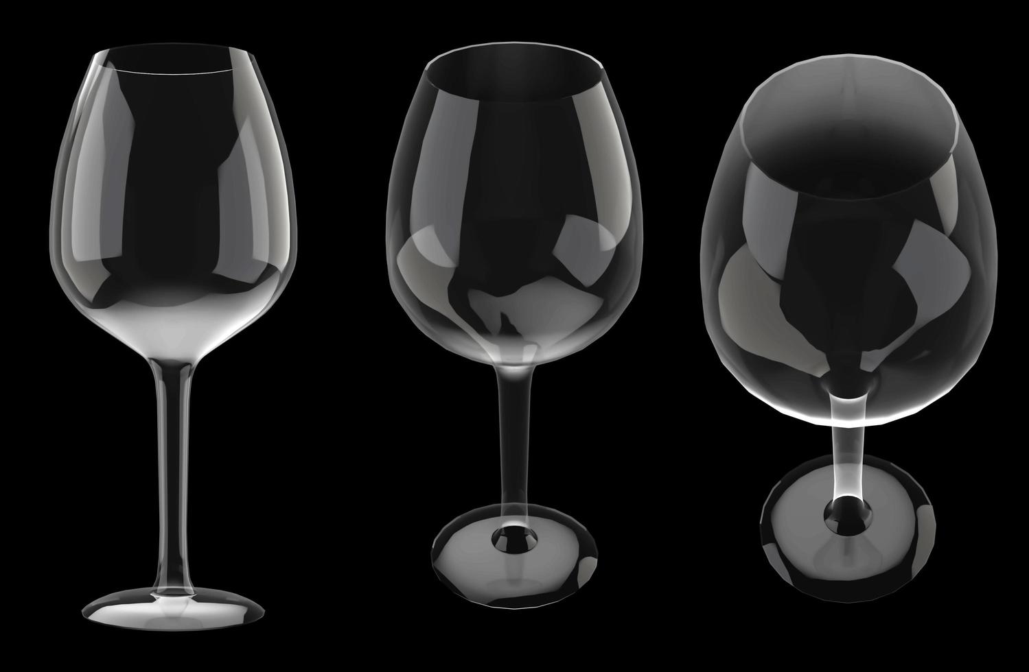 verre, vin, tasse, isolé, 3d, image, illustration photo
