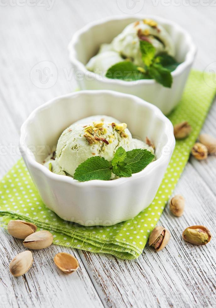 glace pistache et menthe photo