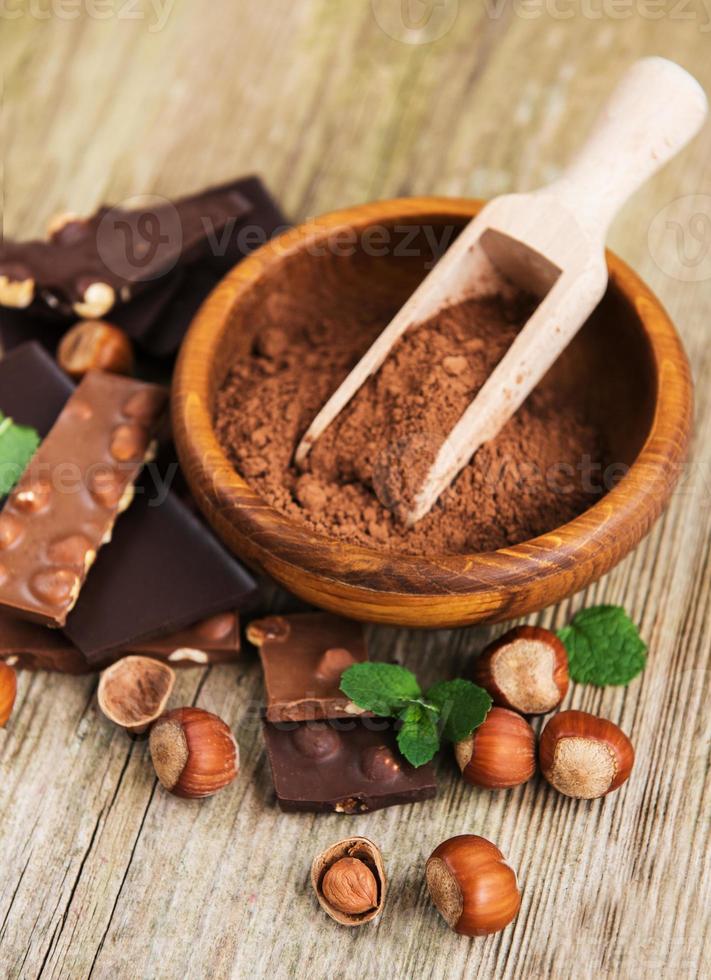 chocolat et cacao en poudre photo