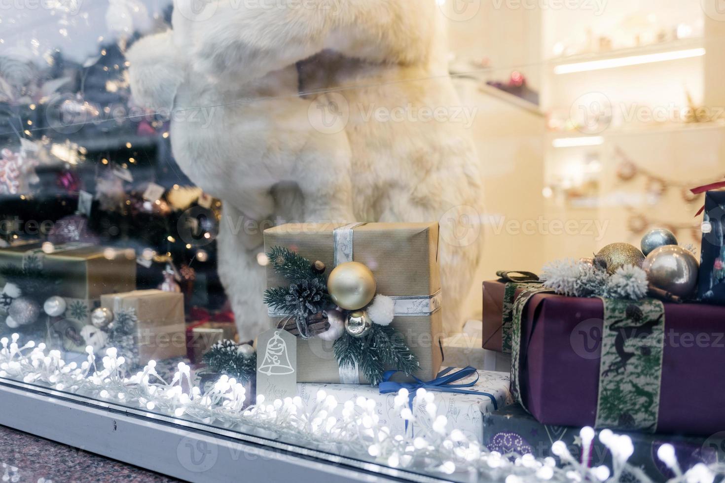 vitrine décorée pour noël photo