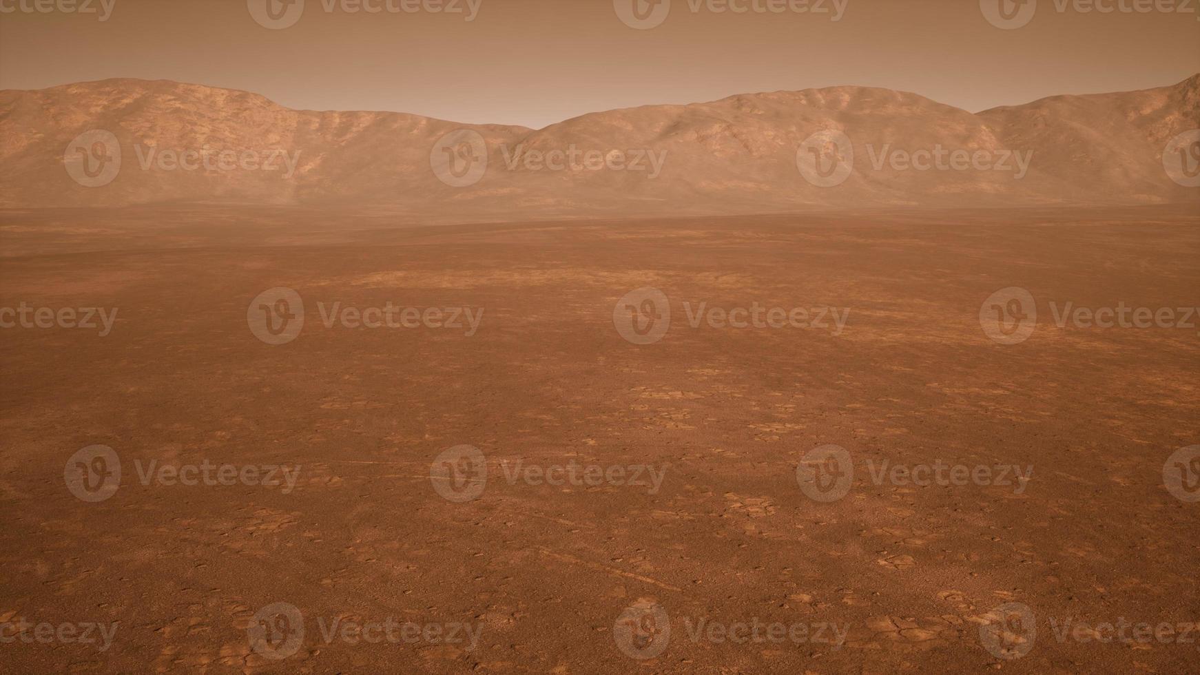 fantastique paysage martien dans les tons orange rouille photo