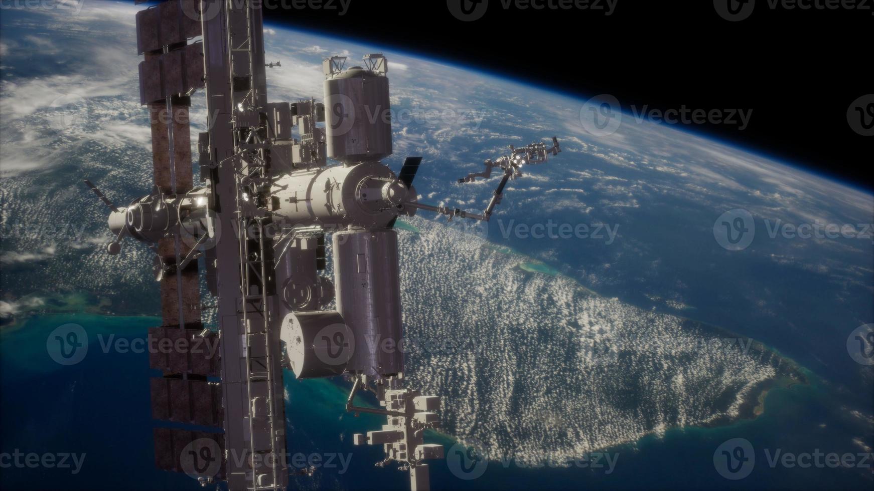 station spatiale et terrestre 8k iss photo