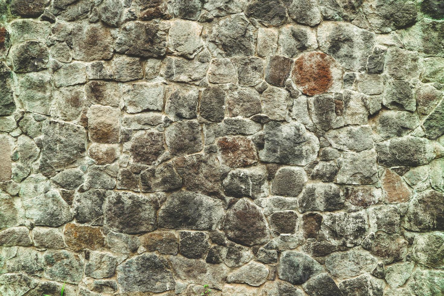 fond de texture de chaussée de mur de pierre traditionnel abstrait. Mur de pierre texturé cahoteux fabriqué à partir de dalles et de dalles. photo