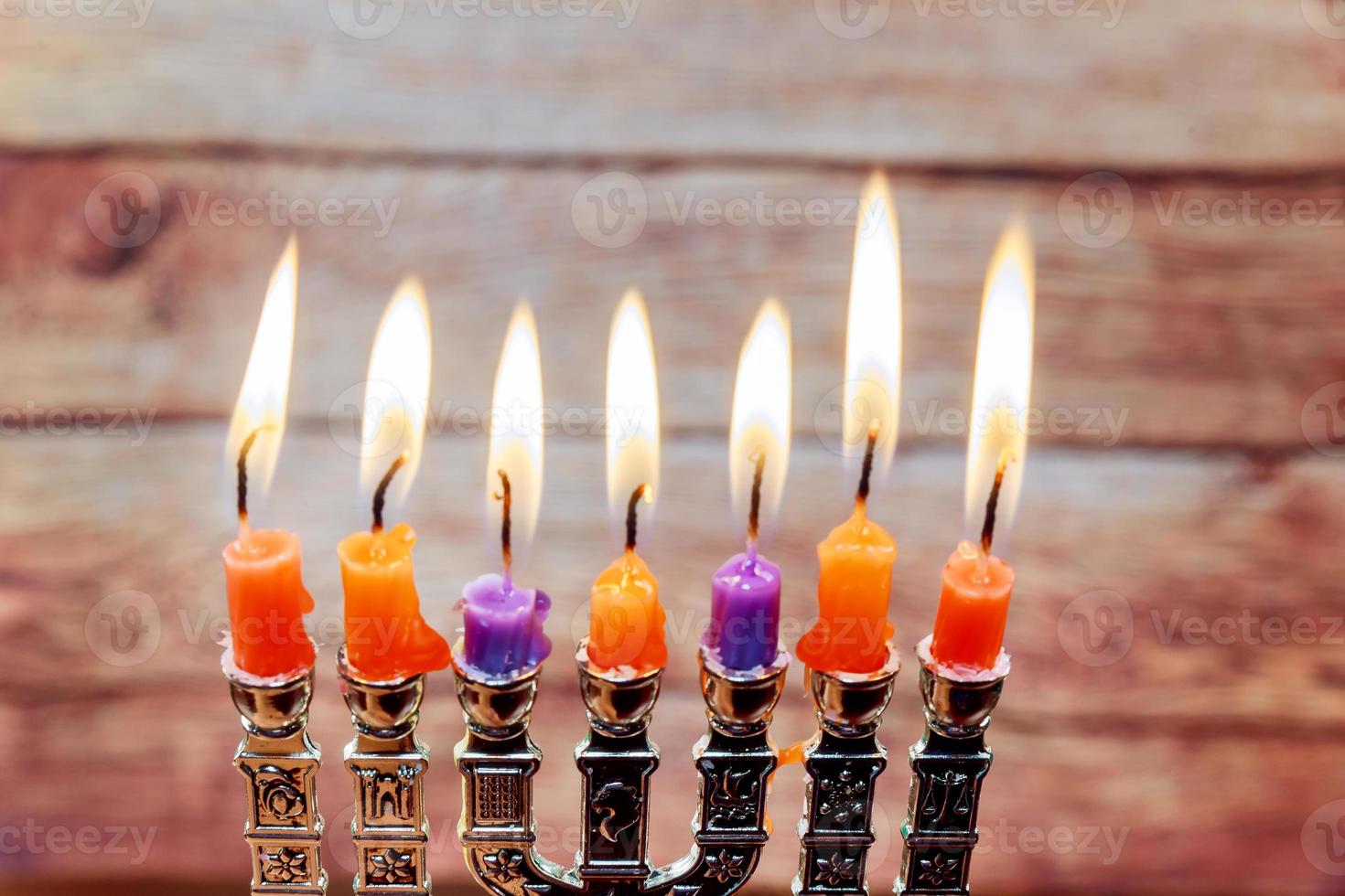 fête juive étoile de david hanukkah menorah photo