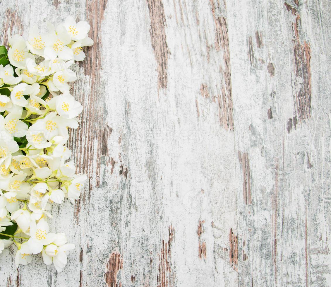 bordure avec des fleurs de jasmin photo