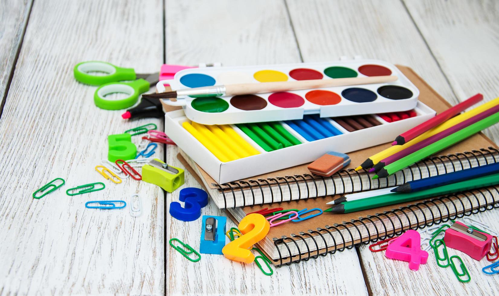 fournitures de bureau scolaire photo