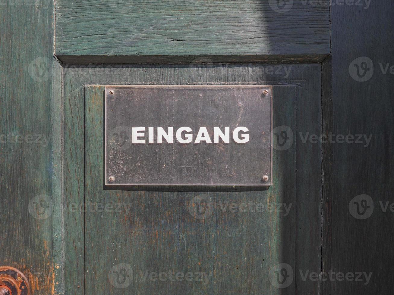 panneau d'entrée eingang photo