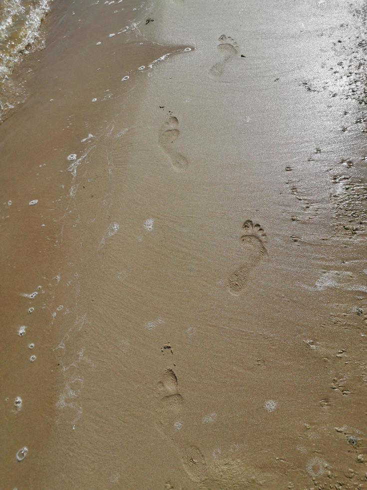 traces de pas dans le sable photo