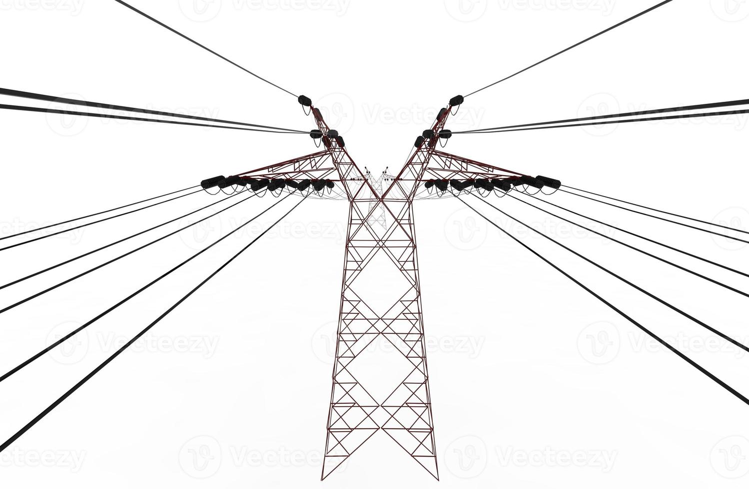 Tour de l'électricité rendu 3d illustration photo