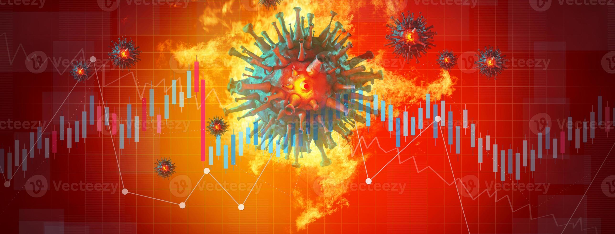 crise du virus corona dans le monde. illustration 3d photo