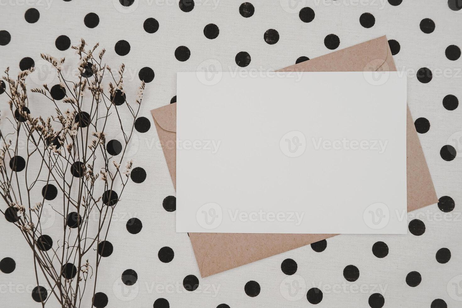 Enveloppe Papier Kraft Avec Carte Blanche Isolée En Blanc Photo stock -  Image du information, fond: 241684812