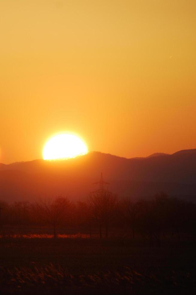 vue détaillée du soleil brûlant photo