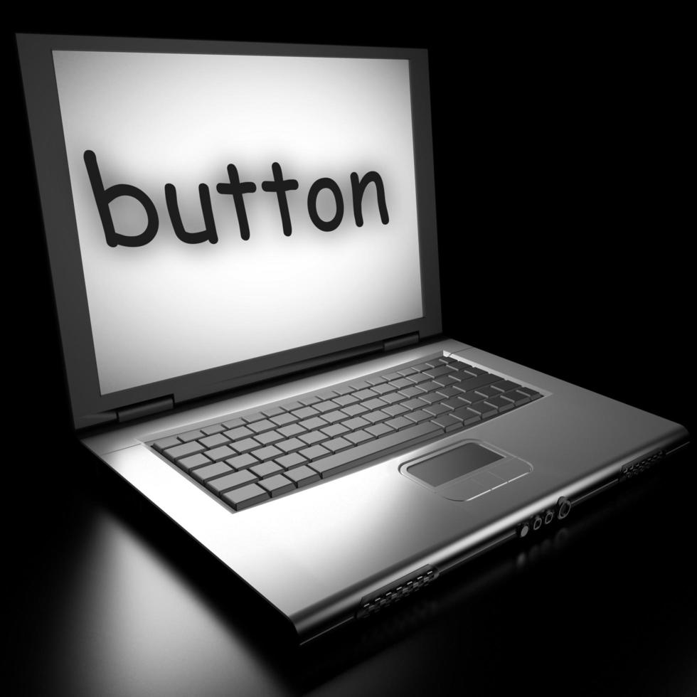 mot bouton sur ordinateur portable photo