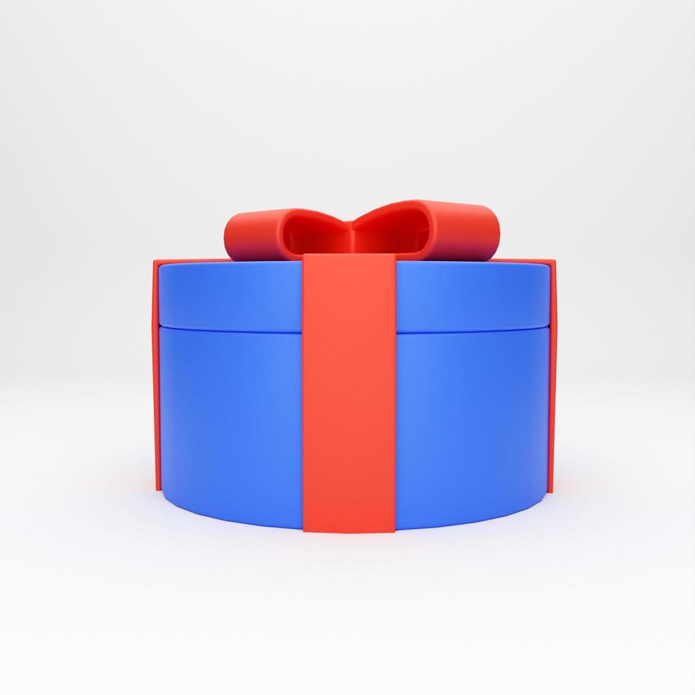 Boîte-cadeau d'icône de dessin animé 3d pour la présentation de modèle de maquette infographie illustration de rendu 3d photo