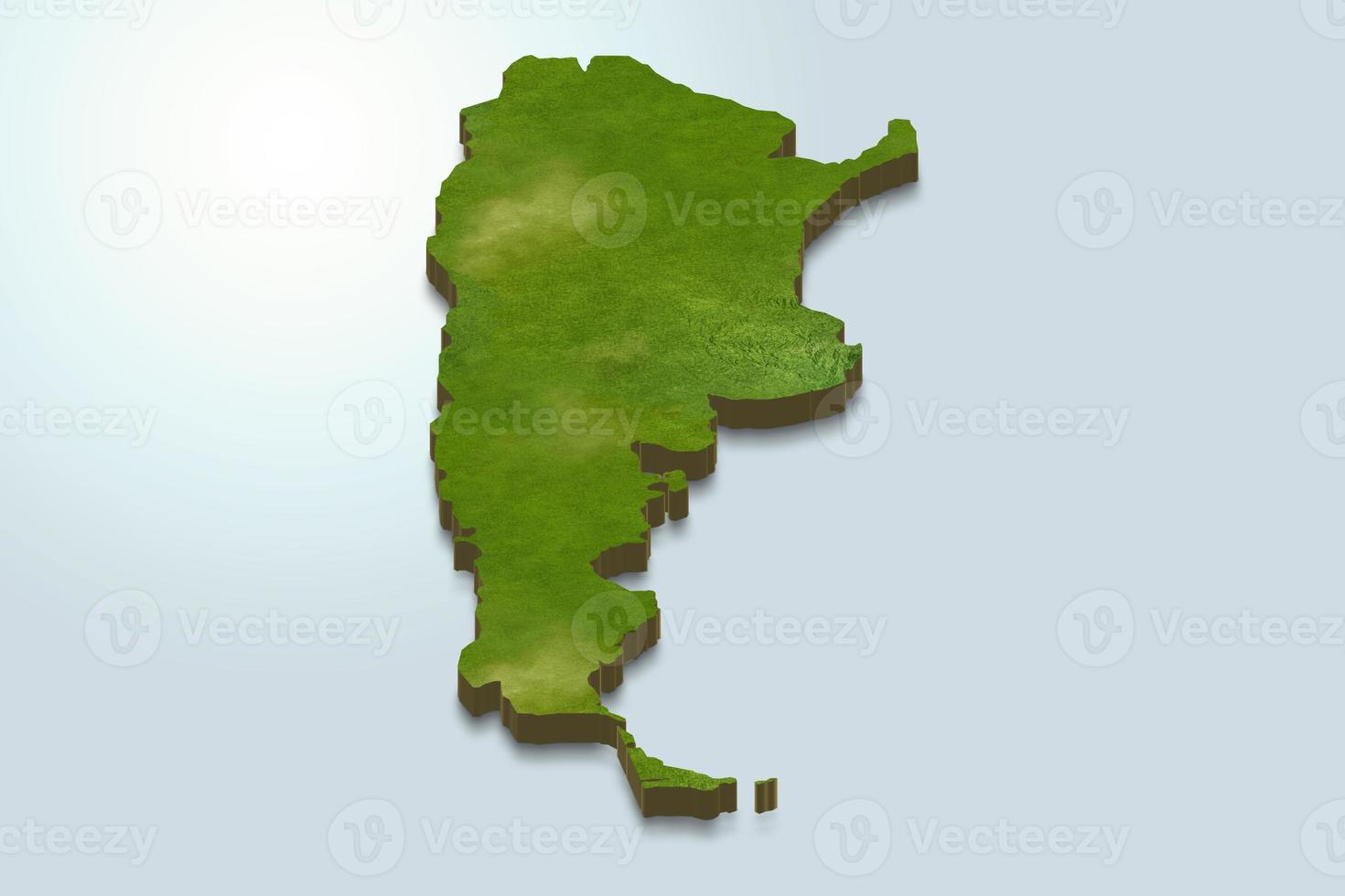 3d carte illustration de l'argentine photo