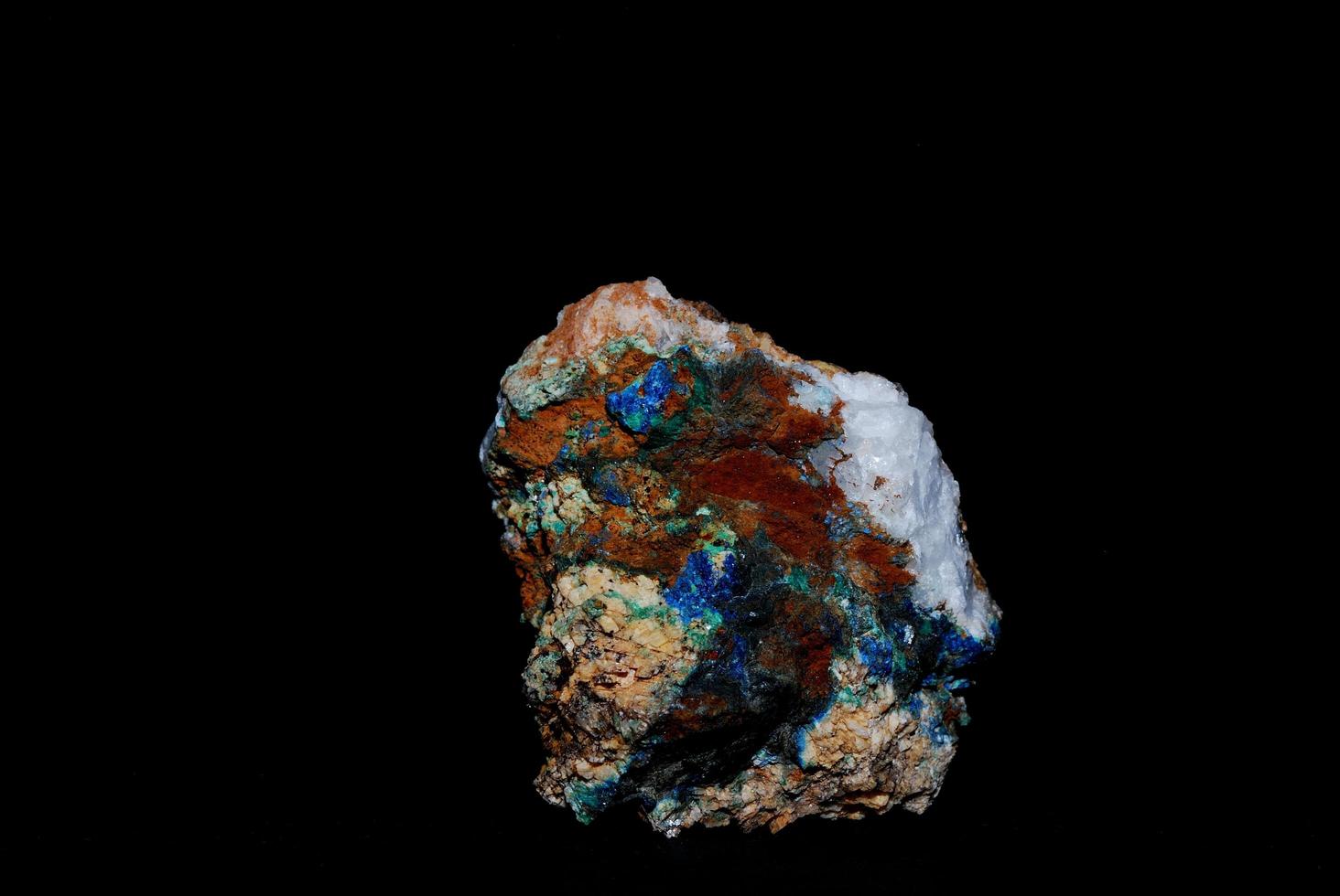 minéraux azurite et malachite quartz magnésite photo