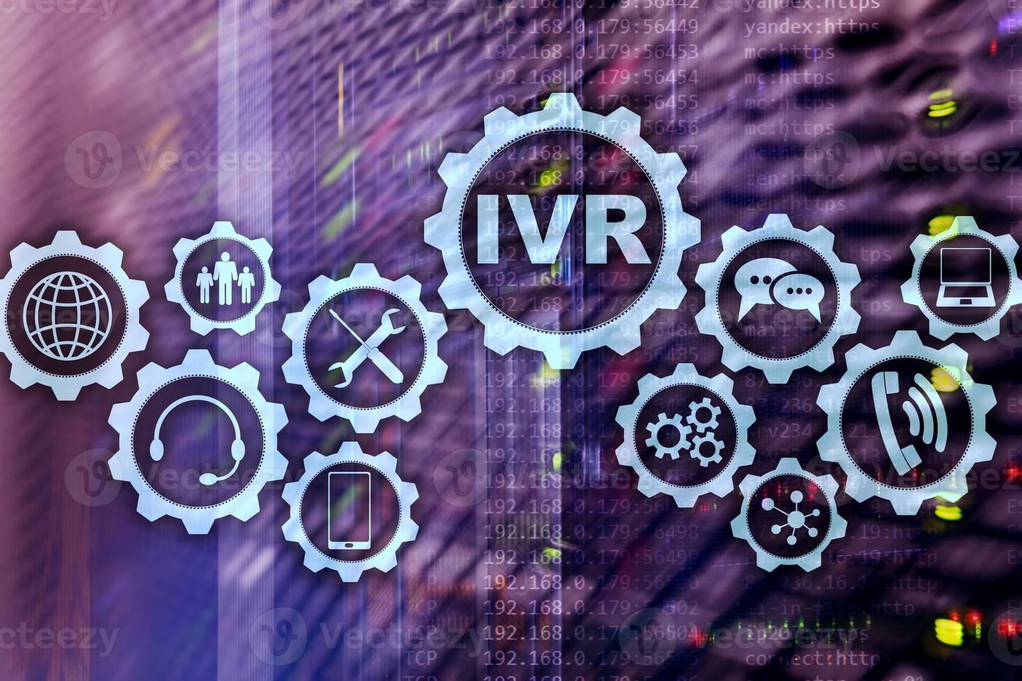 réponse vocale interactive ivr. concept d'entreprise de centre d'appels photo