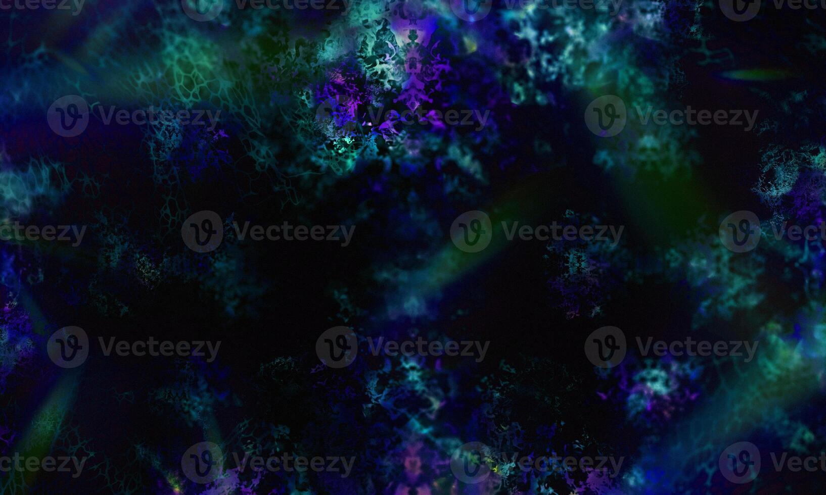 abstrait bleu foncé mystique fumée espace vintage brouillard aquarelle univers stardust pattern sur dark. photo