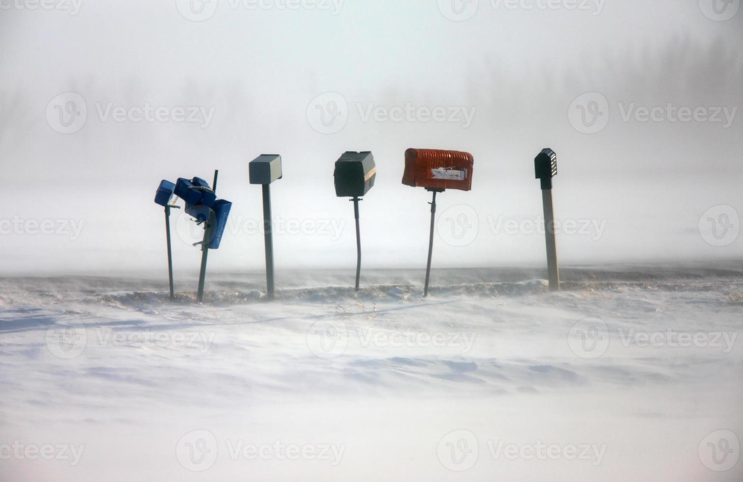 boîtes postales en hiver saskatchewan photo