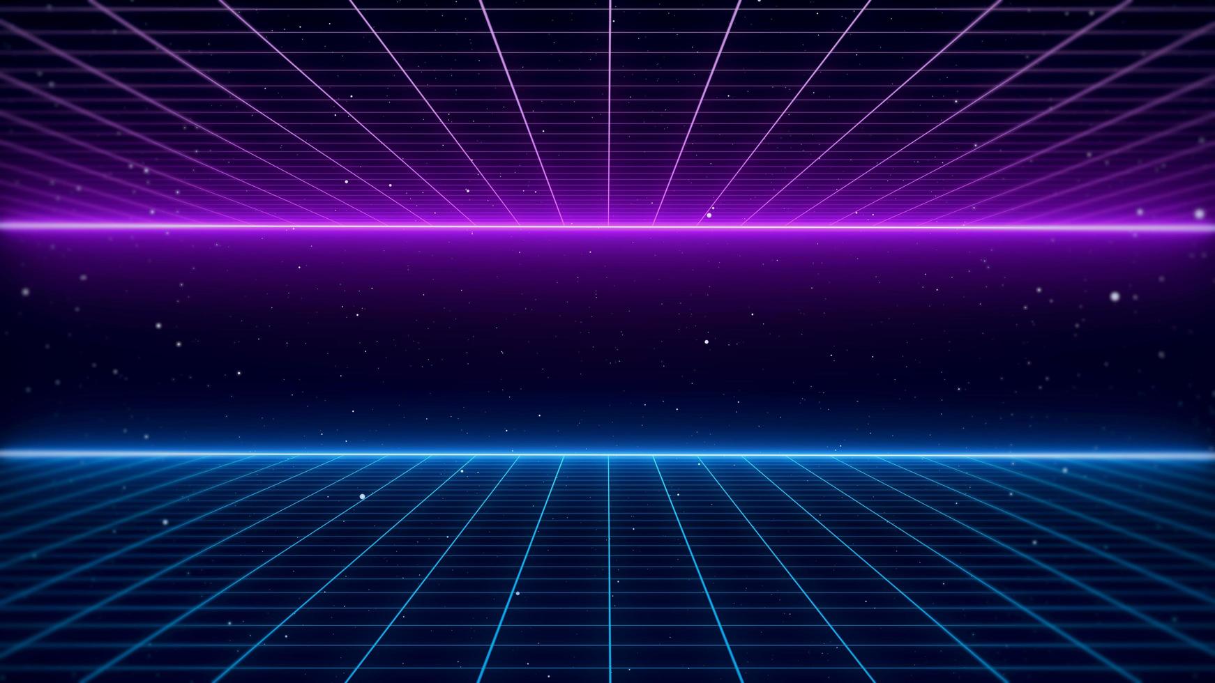fond de science-fiction de style rétro des années 80 futuriste avec paysage de grille laser. style de cyber surface numérique des années 1980. photo