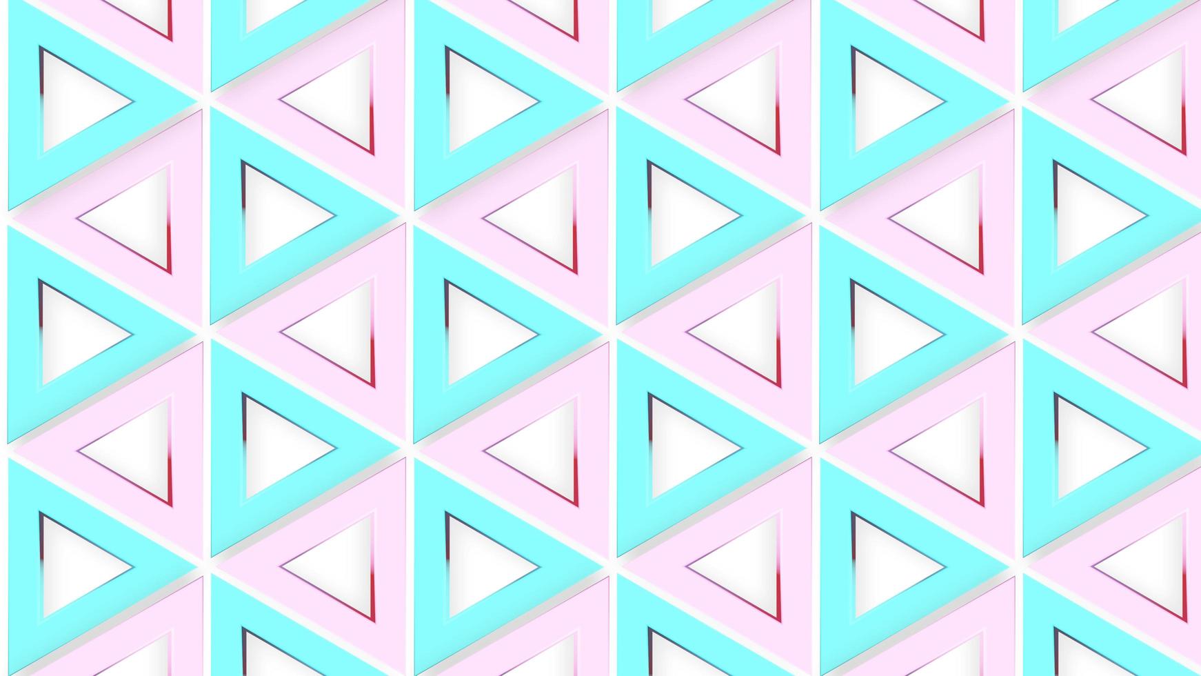 motif abstrait géométrie forme triangle rose pastel coloré fond mignon. Illustration 3D. conception d'affiche ou de site web photo