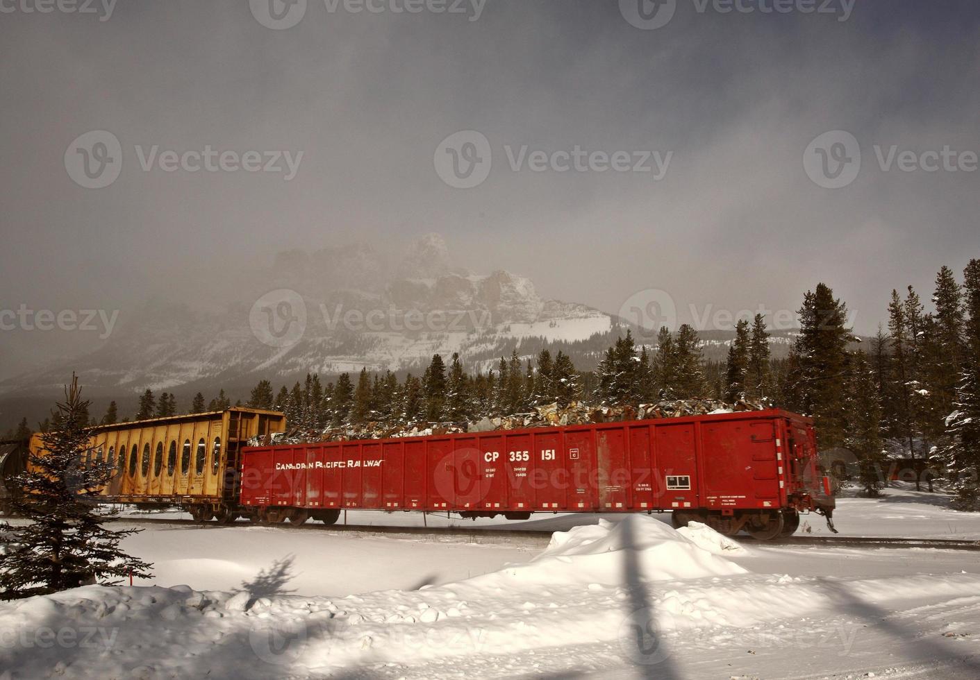 train passant passage à niveau en alberta photo