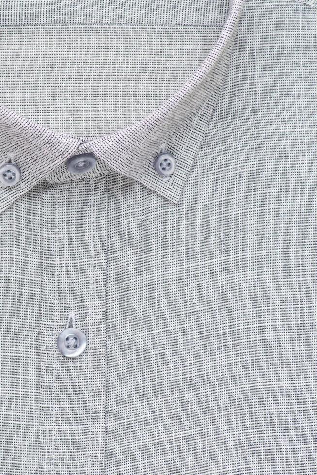 chemise en coton, col et bouton détaillés, vue de dessus photo