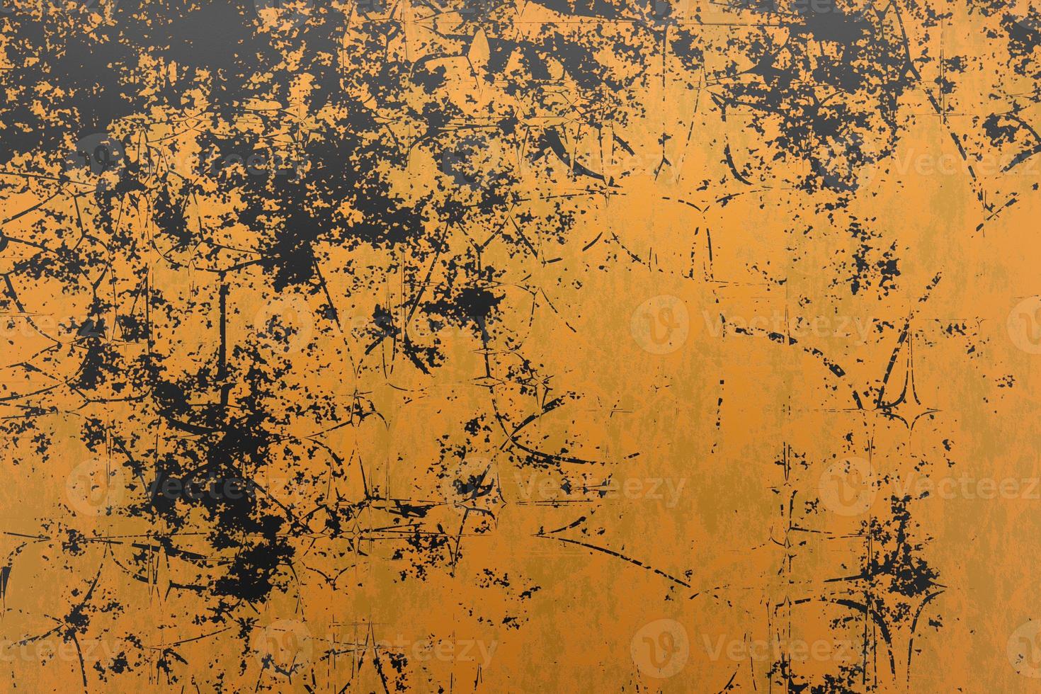 mur rayé peint de couleur jaune. métal de texture abstraite, plâtre. concept de fond de style grunge. rendu 3d photo