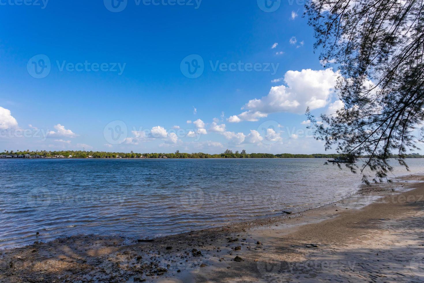 belle vue naturelle sur la rivière krabi, krabi, thaïlande. photo