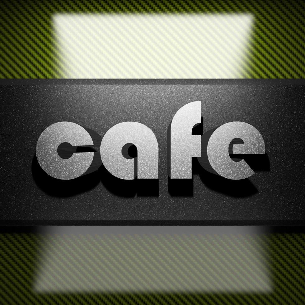 café mot de fer sur carbone photo