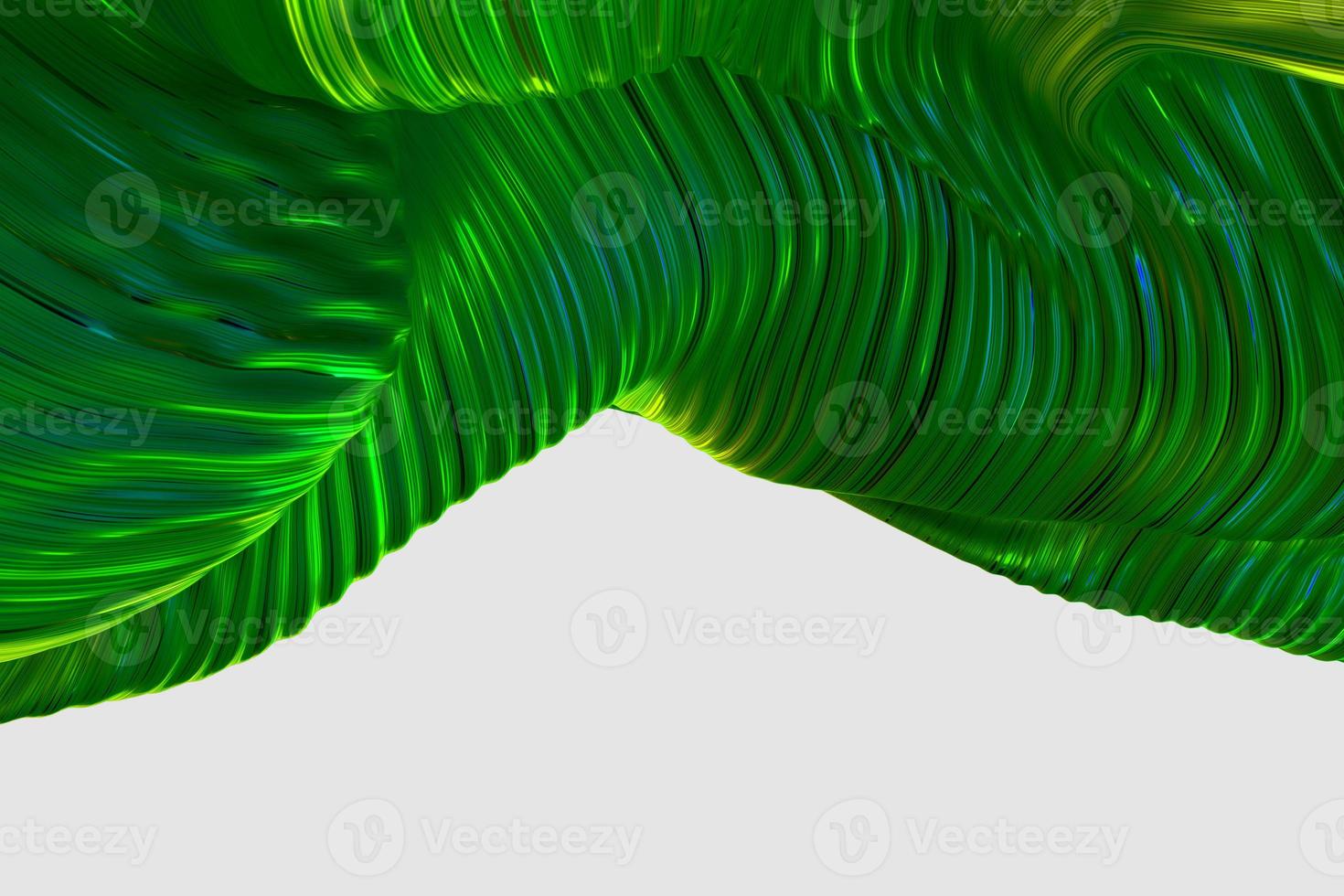 abstrait surface dynamique à rayures ondulées vert clair superposition futuriste moderne motif de distorsion de la géométrie de la courbe. photo