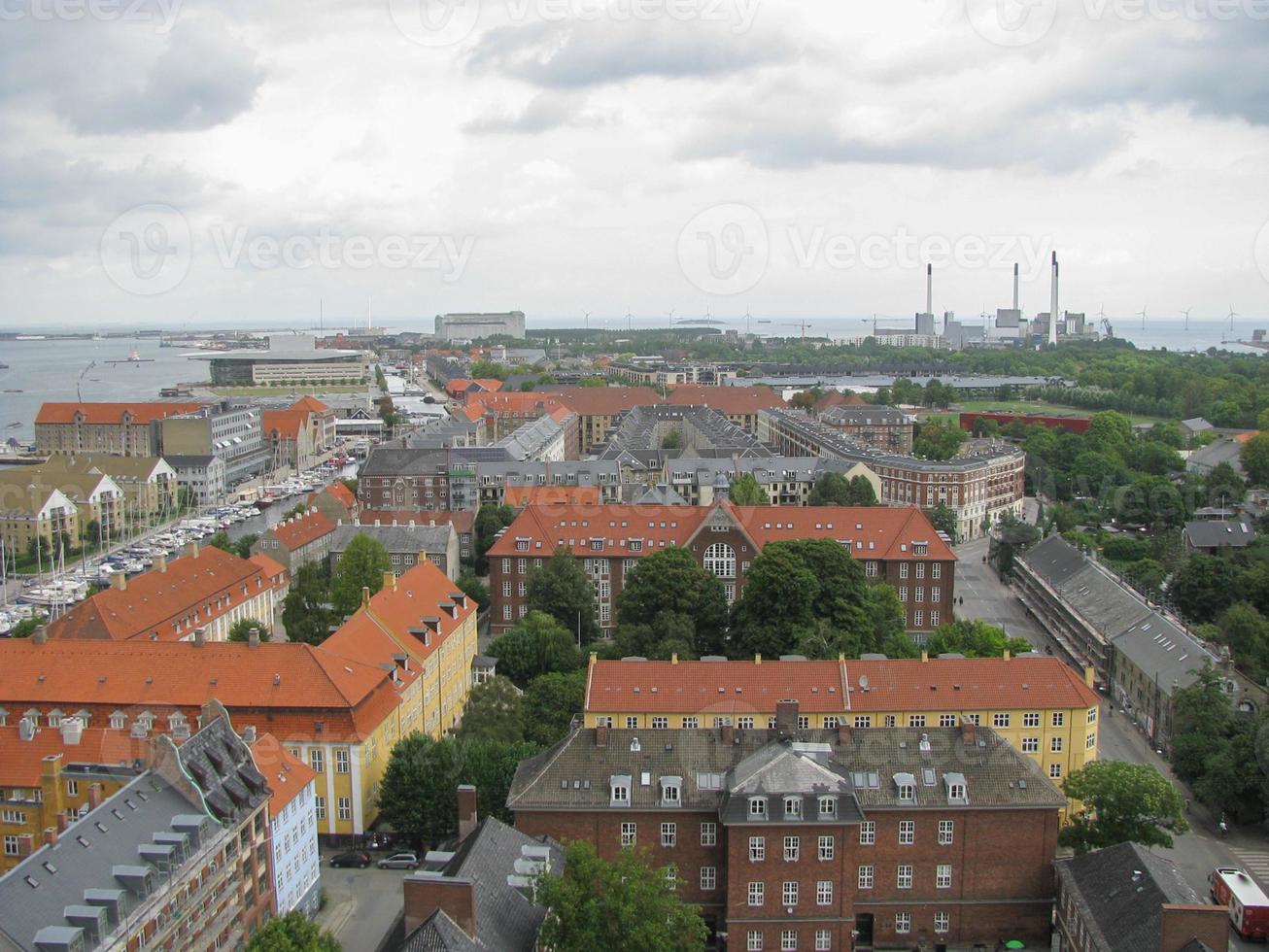 vue sur la ville de copenhague au danemark photo