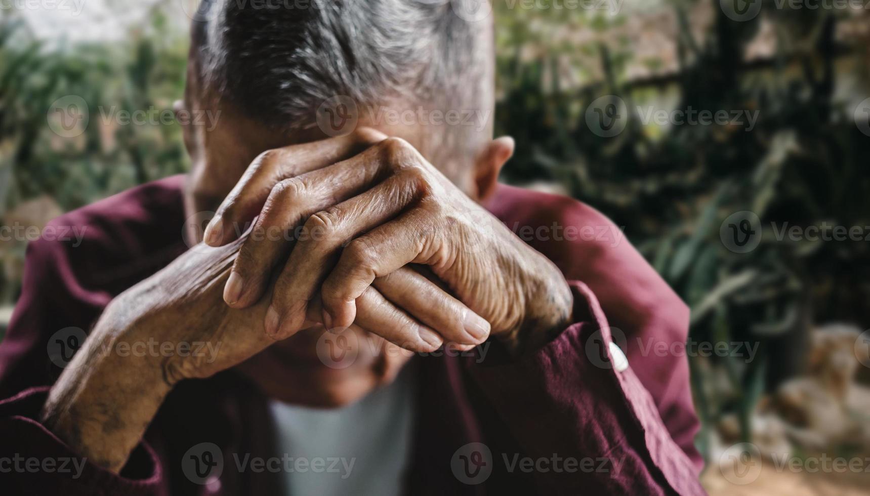 espace de copie de dépression et d'anxiété. photo