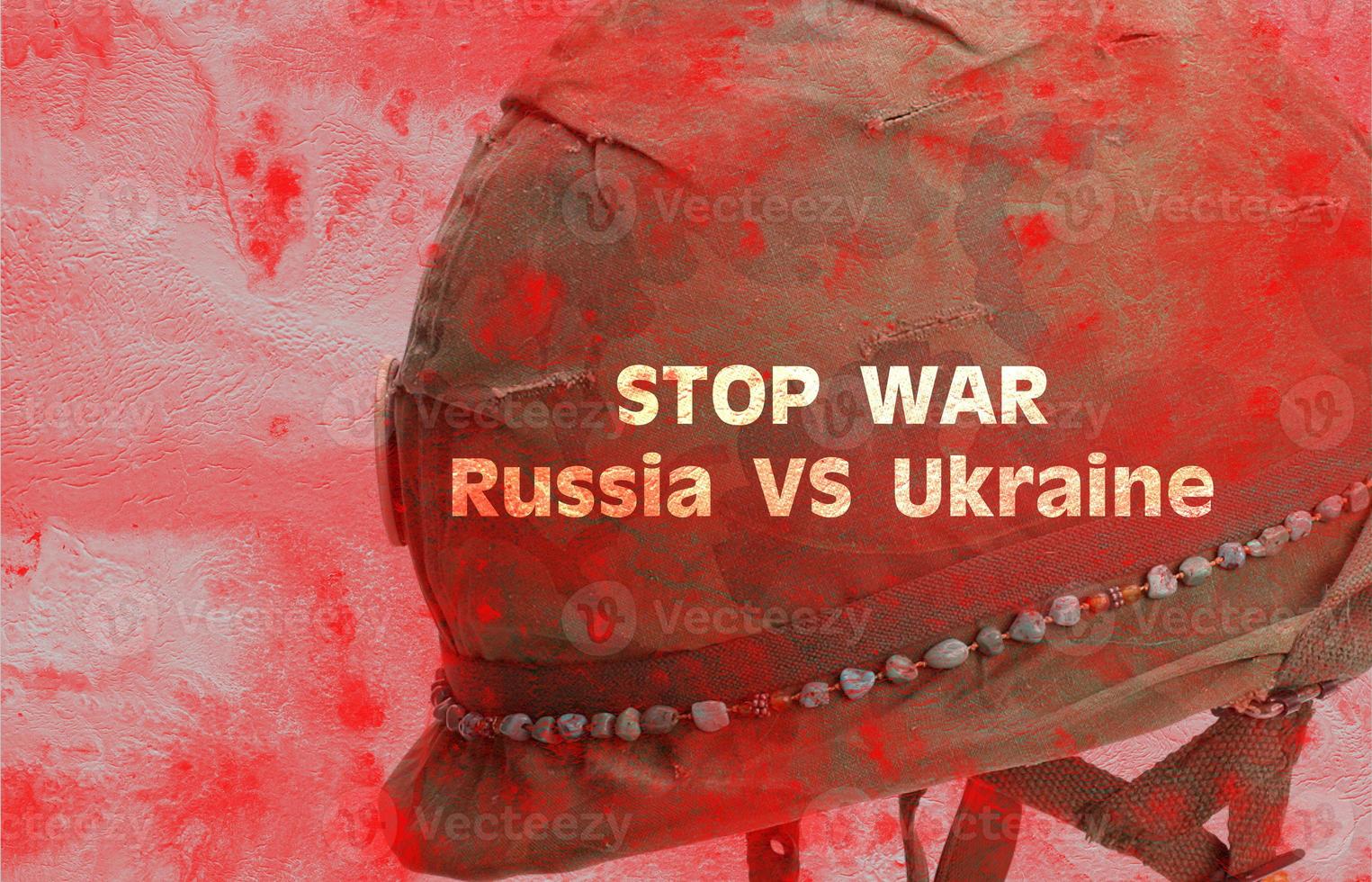 arrêter la guerre russie contre ukraine. guerre entre la russie et l'ukraine photo