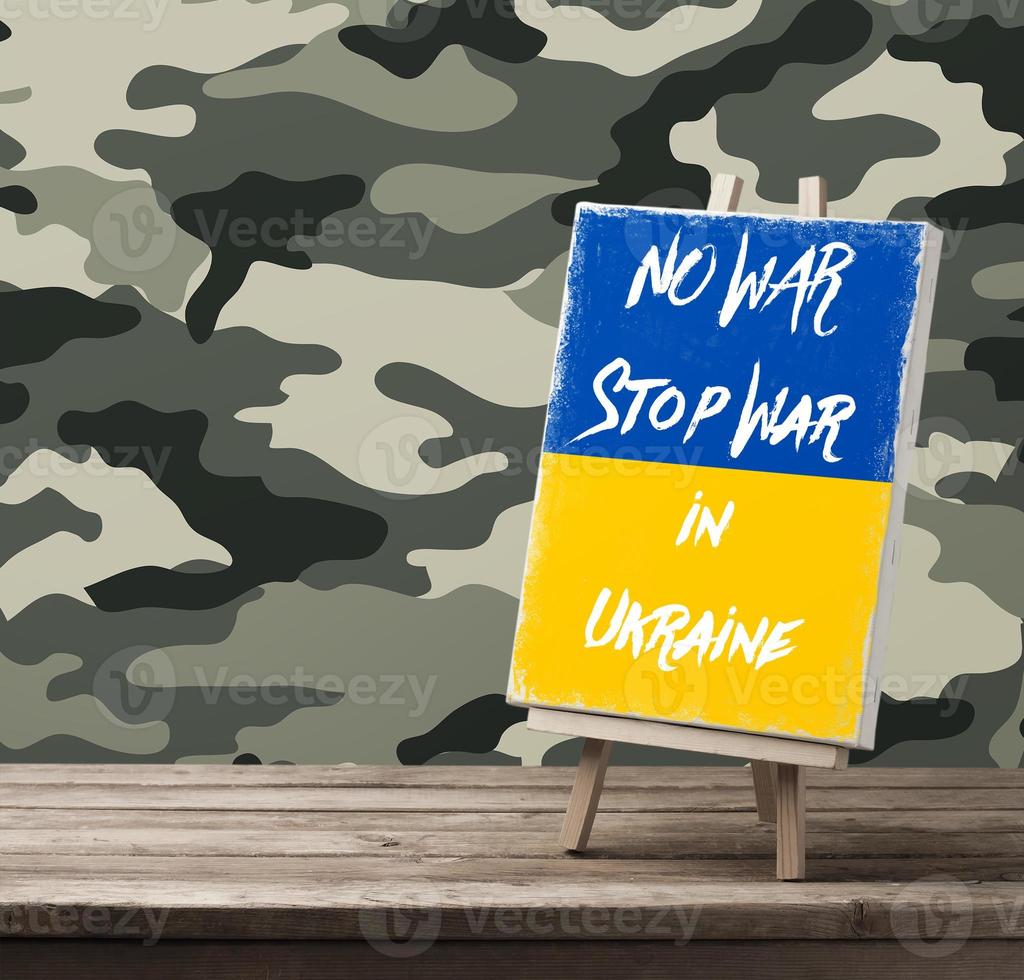 arrêter la guerre, la russie contre l'ukraine. guerre entre la russie et l'ukraine photo