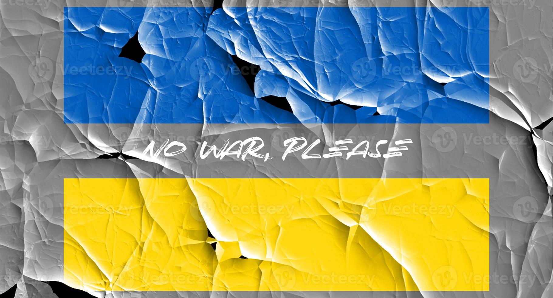 pas de guerre s'il vous plaît. arrêter la guerre, pas de guerre russie contre ukraine. guerre entre la russie et l'ukraine photo