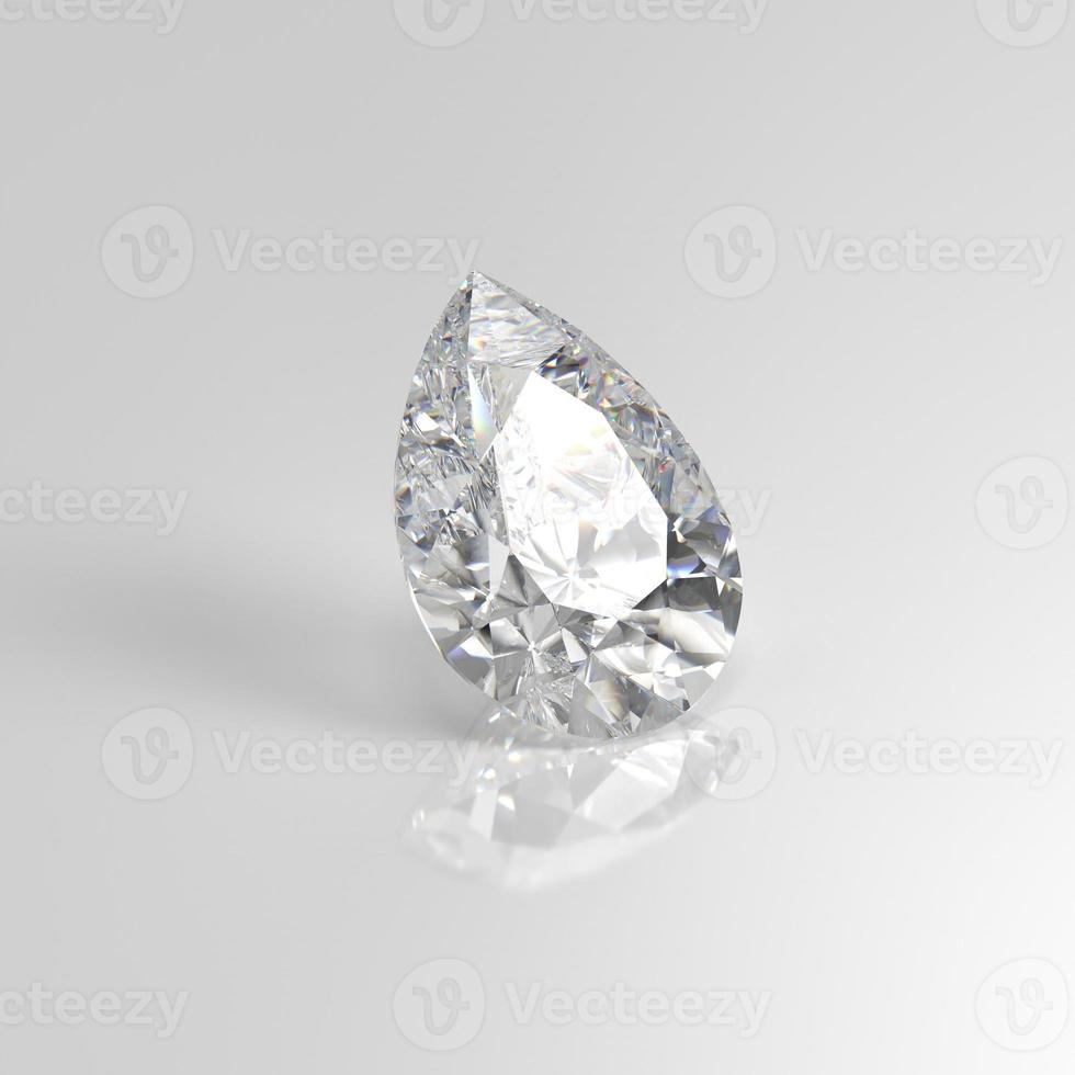 diamant gemme poire drop rendu 3d photo