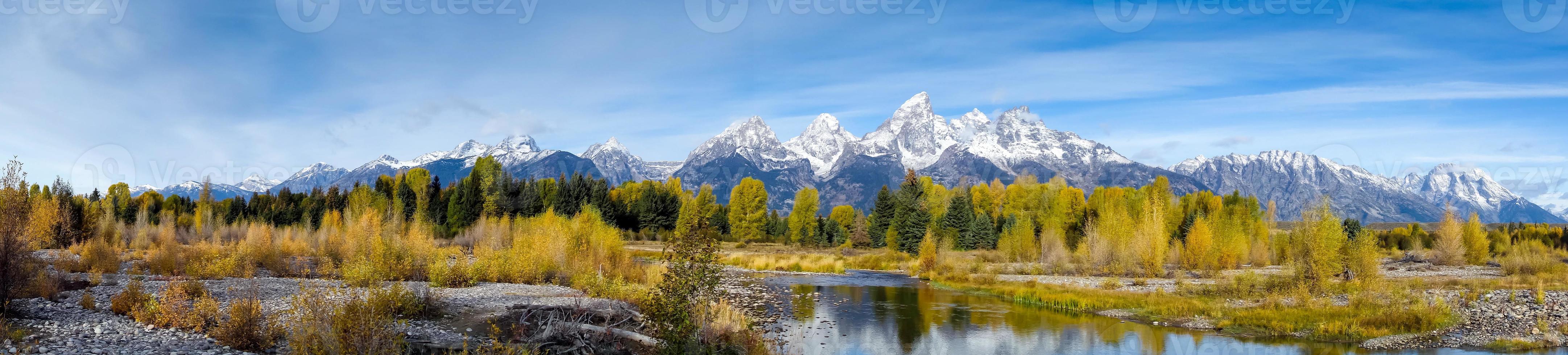 chaîne de montagnes déchiquetées de grand teton photo