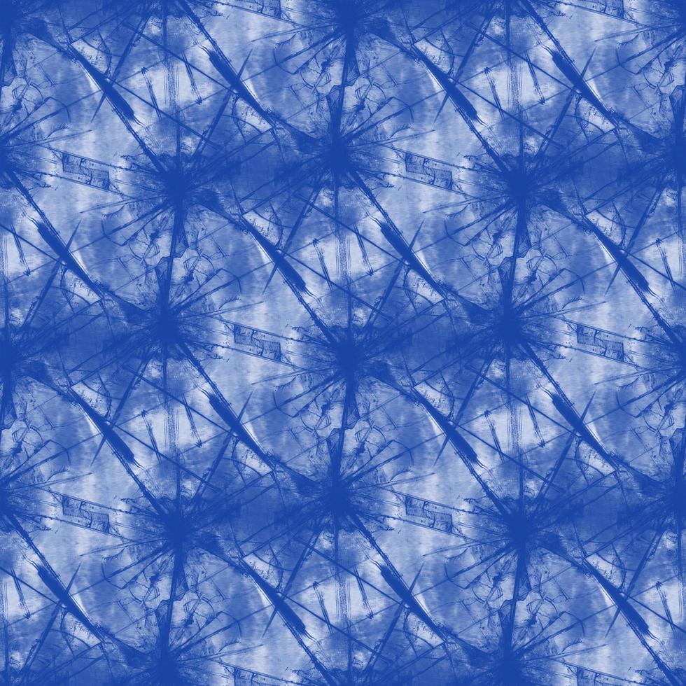 bleu batik tie dye abstrait aquarelle fond transparent photo