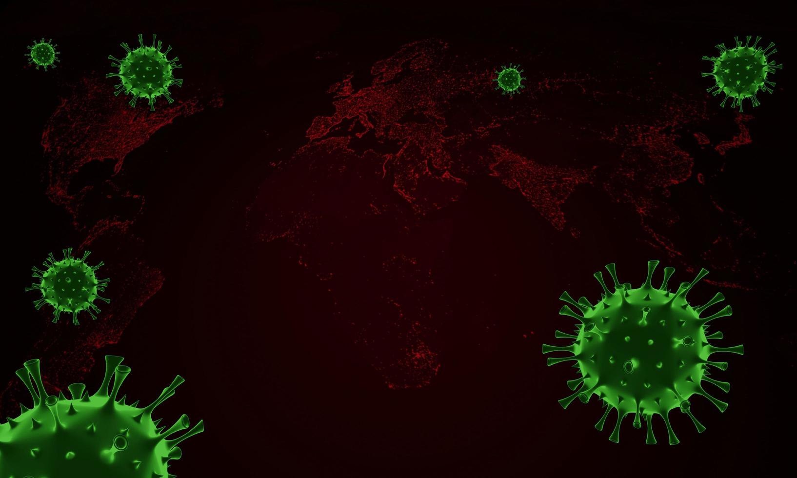 illustration médicale de l'infection par le coronavirus covid-19. cellules du virus covid de la grippe respiratoire pathogène de la chine. nouveau nom officiel de la maladie à coronavirus nommé covid-19. rendu 3d. photo