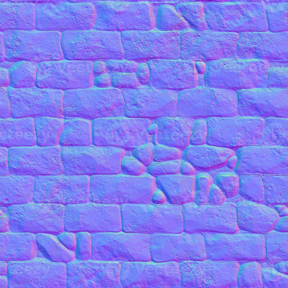 texture de briques de carte normale, mappage normal photo