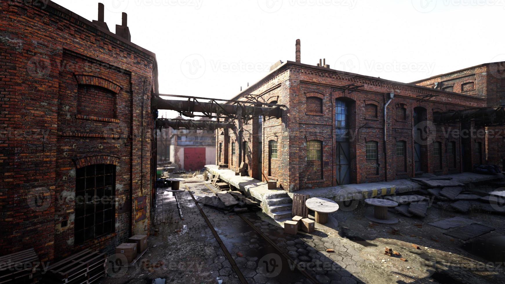 barricadé des bâtiments industriels abandonnés photo
