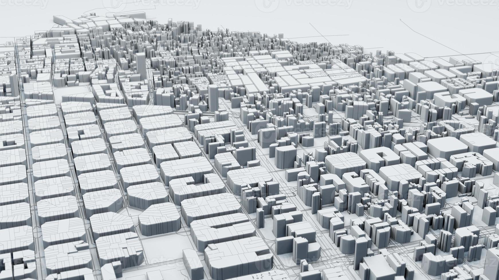 techno mega city concepts de technologie urbaine et futuriste, rendu 3d photo